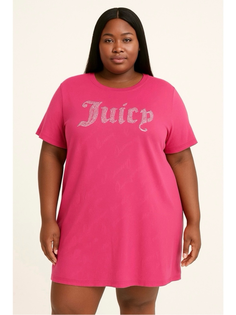 Juicy Couture Pink Bling Rhinestone Plus Size Oversized Sleepwear Loungewear